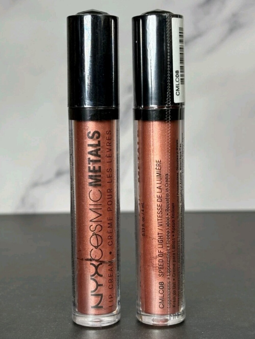 Lot Of 2 NYX Cosmic Metals Lip Cream CMLC08 Speed of Light NIP Bundle Set Of 2
